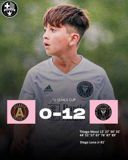  假新聞！梅西兒子U13比賽單場1人轟11球，多家媒體報道后刪除新聞