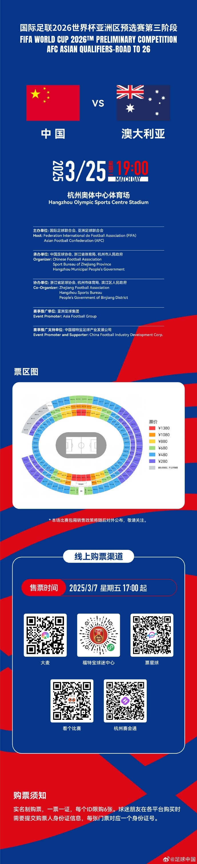  67000張！記者：若國足vs澳大利亞門票售罄，將創(chuàng)造上座人數(shù)紀(jì)錄